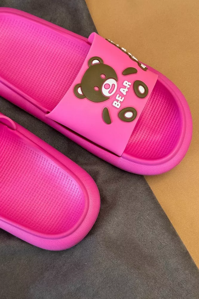 Купить Шлепанцы женские с аппликацией, цвет розовый, 243R5028-3 - Фото №2