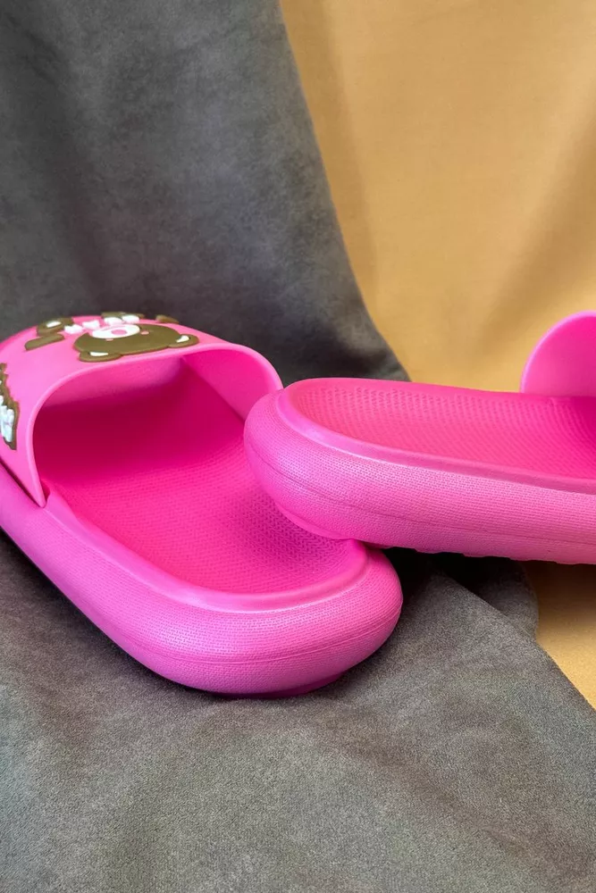 Купить Шлепанцы женские с аппликацией, цвет розовый, 243R5028-3 - Фото №5