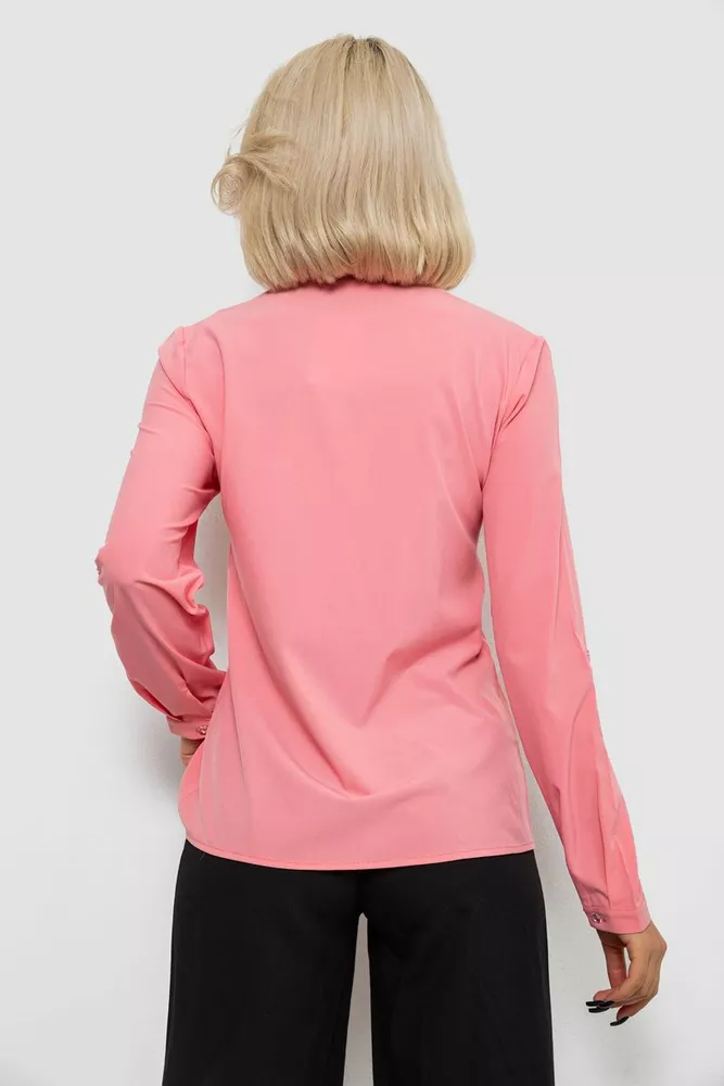 Купить Рубашка женская классическая с аппликацией, цвет розовый, 230R014-3 - Фото №4