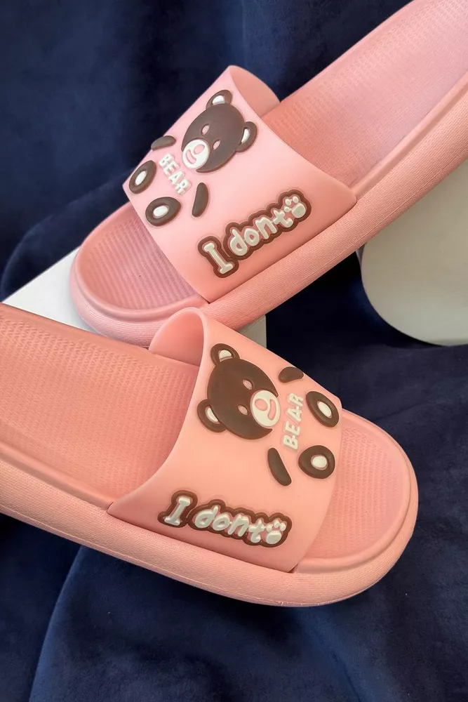 Купить Шлепанцы женские с аппликацией, цвет светло-розовый, 243R5028-3 - Фото №2