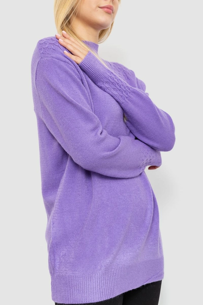 Купити Светр жіночий, колір бузковий, 221R20PCS14 - Фото №3