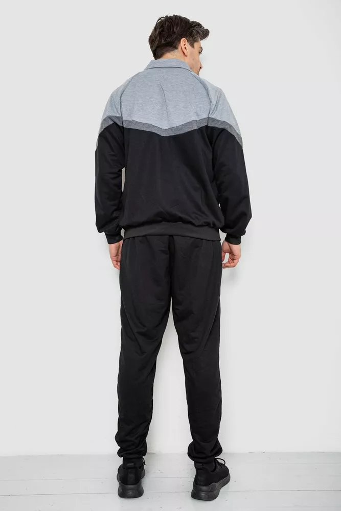 Купити Спортивний костюм чоловічий, колір сіро-чорний, 244R9147 - Фото №4