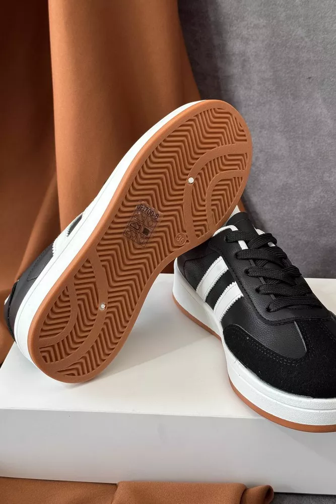 Купити Кросівки жіночі екошкіра, колір чорно-білий, 248RJH700-8 оптом - Фото №5