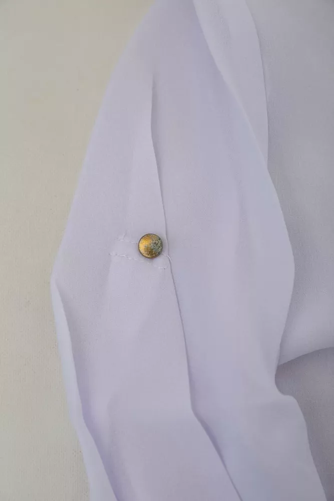 Купить Блуза классическая   -уценка, цвет бело-синий, 230R111-U-17 - Фото №6