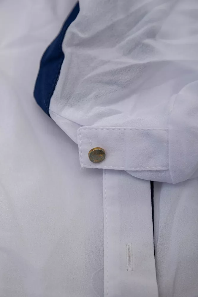 Купити Блуза класична  -уцінка, колір біло-синій, 230R111-U-18 - Фото №7