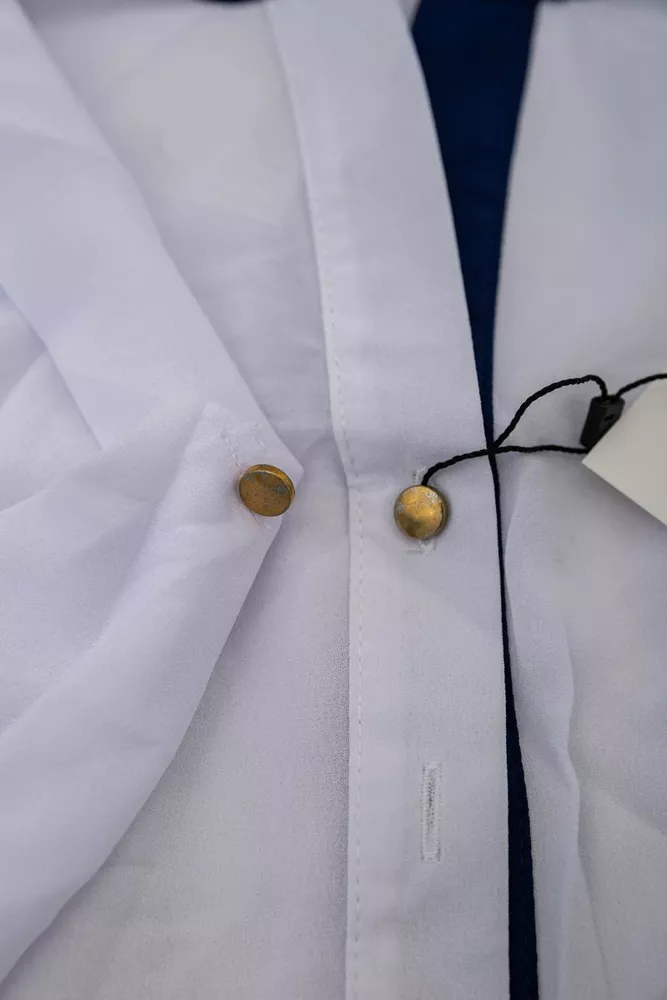 Купить Блуза классическая   -уценка, цвет бело-синий, 230R111-U-22 - Фото №6