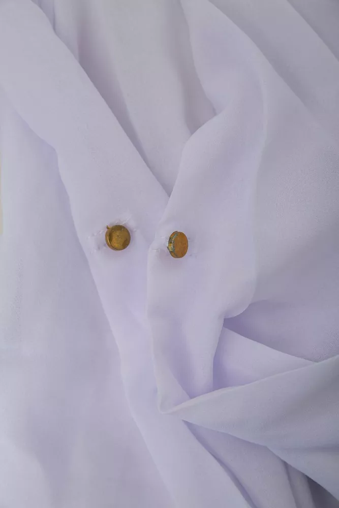 Купить Блуза классическая   -уценка, цвет бело-синий, 230R111-U-24 - Фото №6