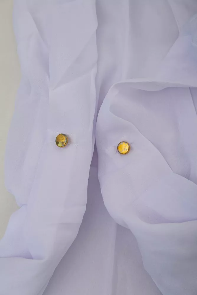 Купить Блуза классическая   -уценка, цвет бело-синий, 230R111-U-27 - Фото №6