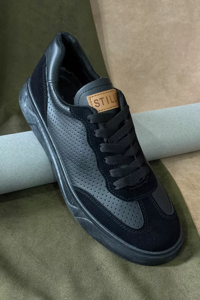 Купити Кеди чоловічі, колір чорний, 248RR123-1R - Фото №1