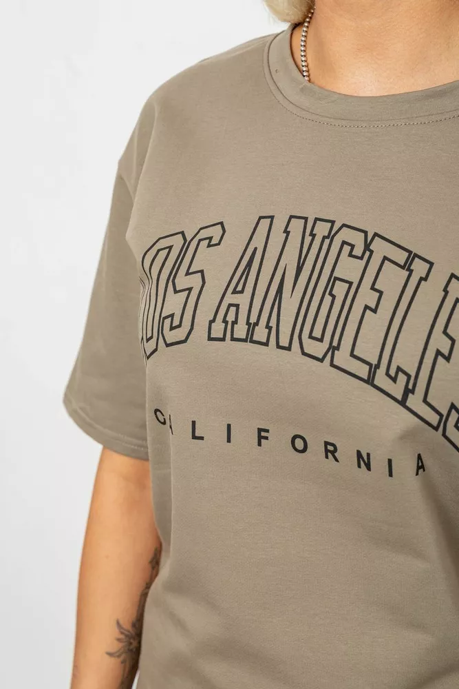 Купить Костюм женский повседневный однотонный, цвет хаки, 221R104 - Фото №5