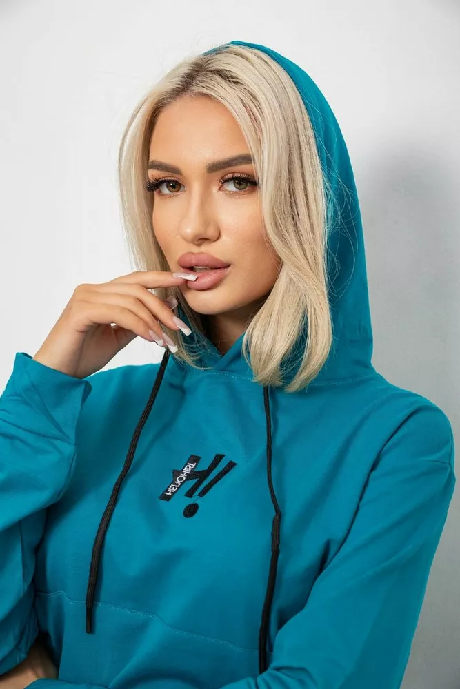 Купить Спортивный костюм женский двухнитка  -уценка, цвет бирюзовый, 214R1419-003-U-19 оптом - Фото №6