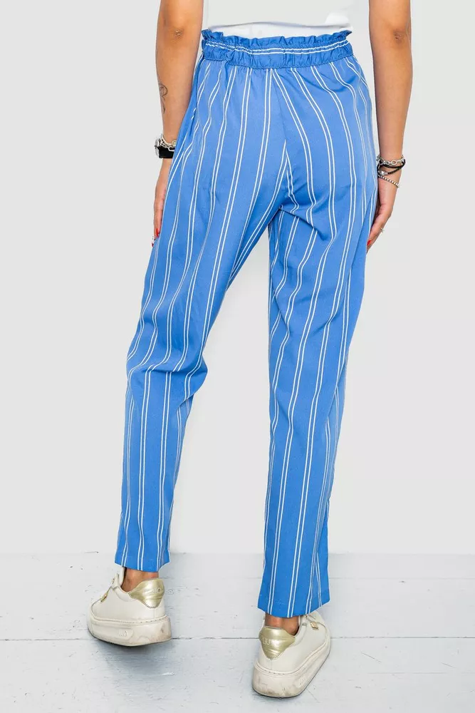 Купить Брюки женские в полоску, цвет голубой, 244R306 - Фото №4
