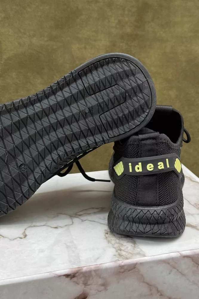 Купити Кросівки жіночі  текстиль, колір чорно-жовтий, 243RF58 - Фото №4