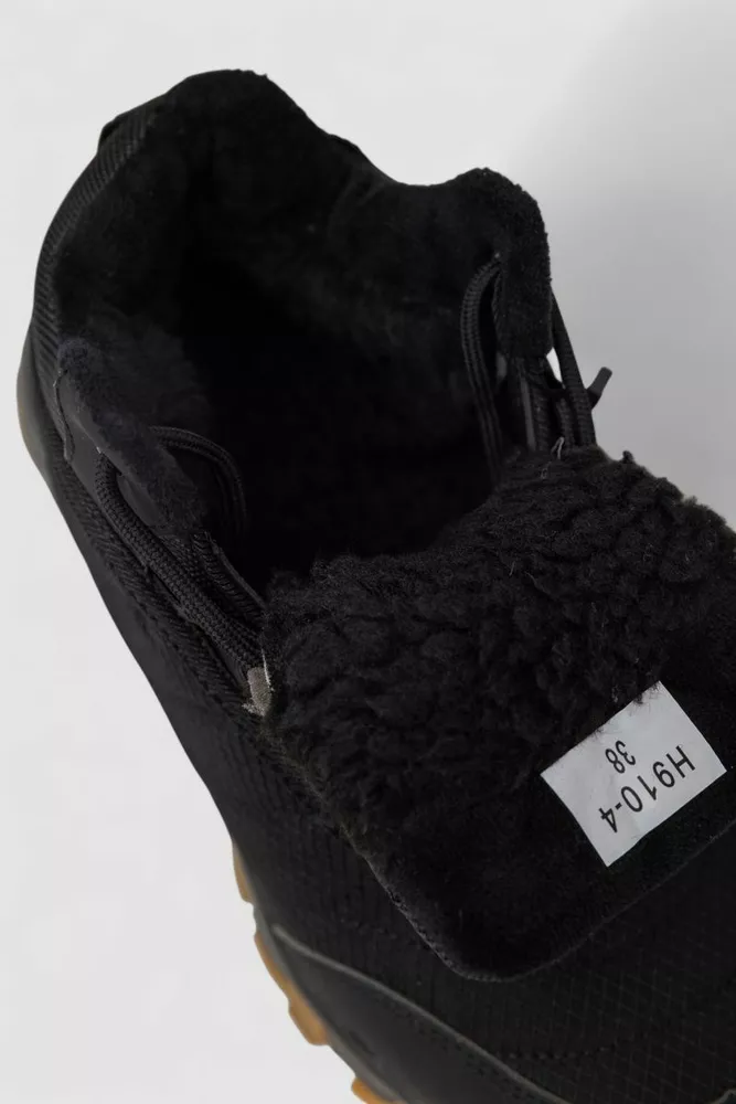 Купить Кроссовки женские зимние на меху, цвет черно-бежевый, 248RH910 - Фото №6