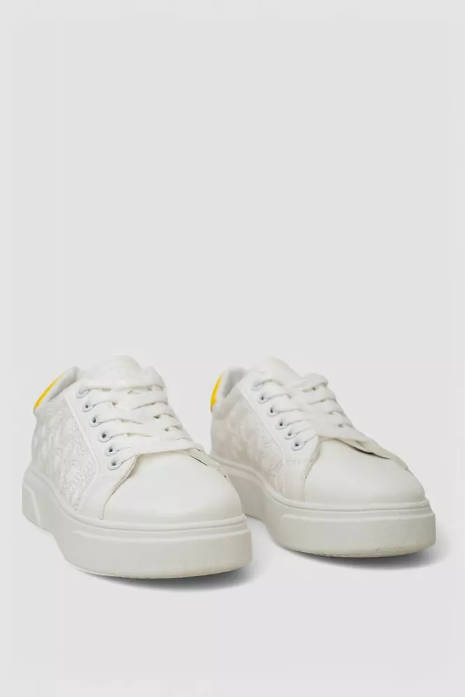 Купить Кеды женские  -уценка, цвет бело-желтый, 248RR184-U - Фото №3