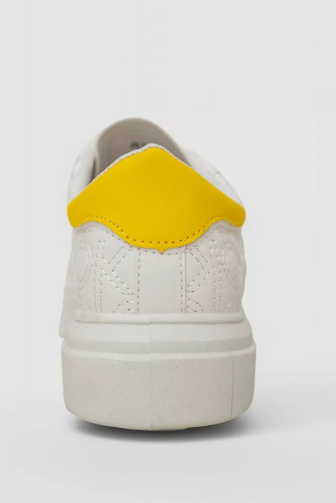 Купить Кеды женские  -уценка, цвет бело-желтый, 248RR184-U - Фото №4