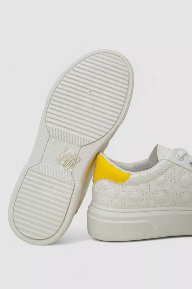 Купить Кеды женские  -уценка, цвет бело-желтый, 248RR184-U - Фото №5