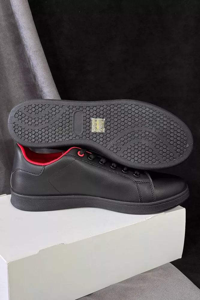 Купити Кеди чоловічі, колір чорно-червоний, 248RR217-11A оптом - Фото №5