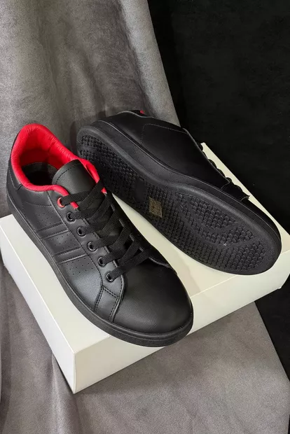 Кеди чоловічі, колір чорно-червоний, 248RR217-11A