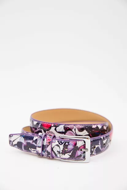 Ремінь жіночий лаковий, колір фіолетовий, 196R3010W9