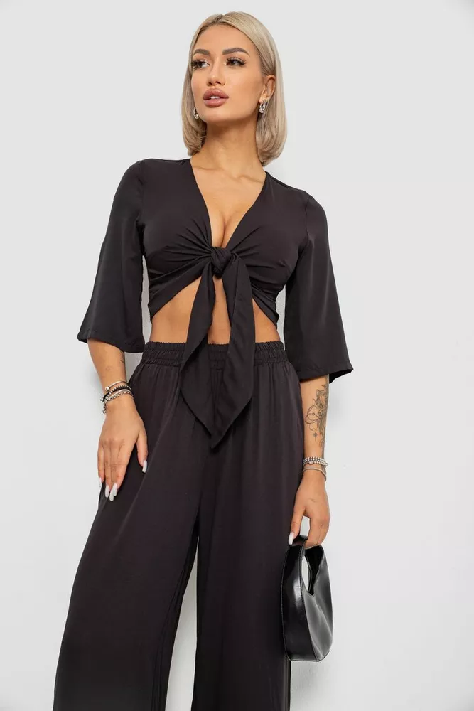 Купить Костюм женский, цвет черный, 258R270 - Фото №2