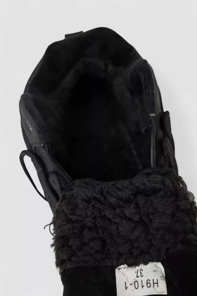 Купить Кроссовки женские зимние на меху, цвет черный, 248RH910 - Фото №6