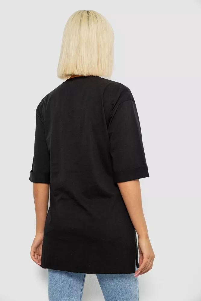 Купить Футболка женская с принтом, цвет черный, 244R2803 - Фото №4