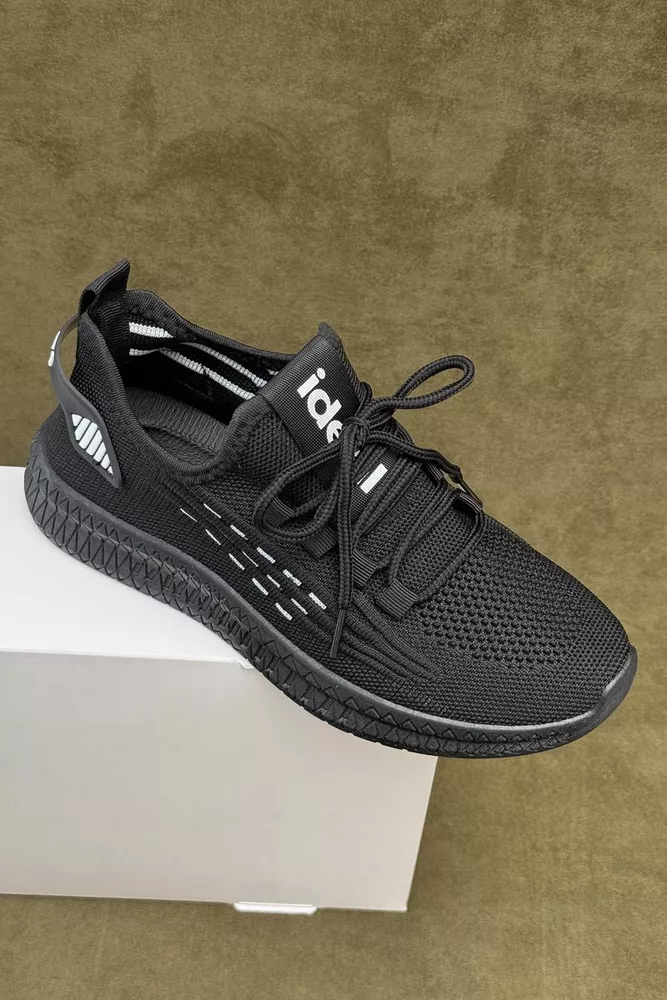 Купити Кросівки жіночі  текстиль, колір чорно-білий, 243RF58 - Фото №2