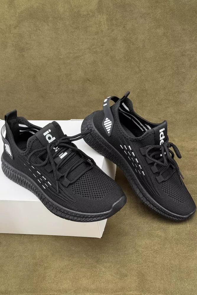 Купити Кросівки жіночі  текстиль, колір чорно-білий, 243RF58 - Фото №3