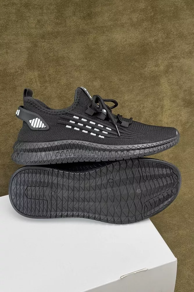 Купити Кросівки жіночі  текстиль, колір чорно-білий, 243RF58 - Фото №5