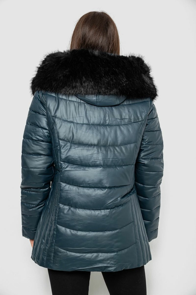 Купить Куртка женская зимняя короткая, цвет петроль, 244R23-711 - Фото №5
