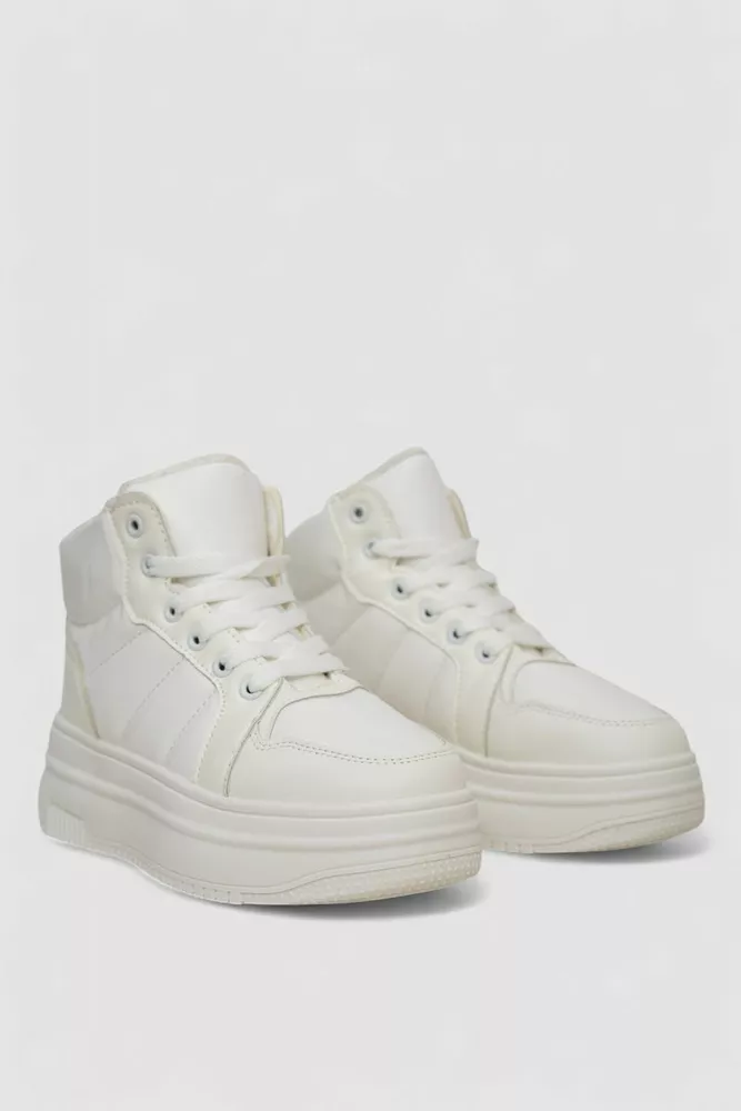 Купить Кроссовки женские зимние на меху  -уценка, цвет белый, 248RAM013-U - Фото №3