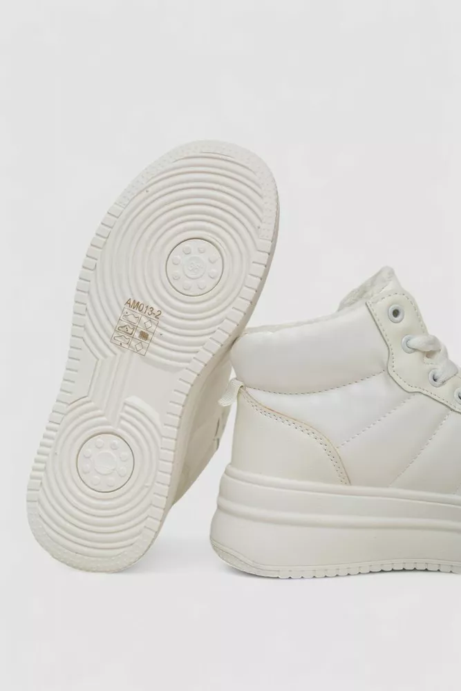 Купить Кроссовки женские зимние на меху  -уценка, цвет белый, 248RAM013-U - Фото №7