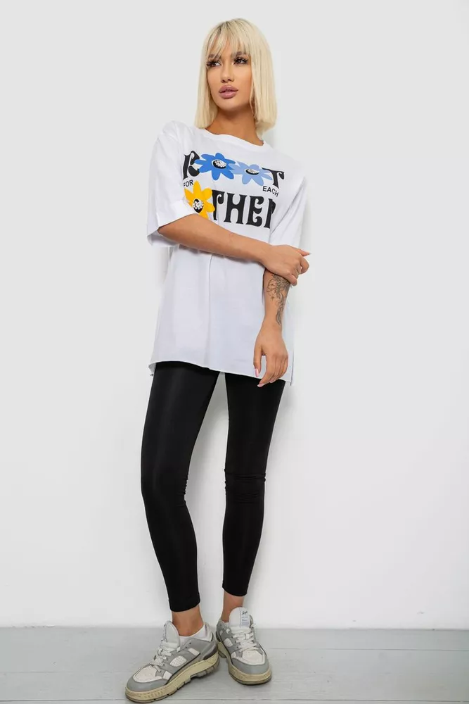 Купить Футболка женская с принтом, цвет белый, 244R2803 - Фото №2