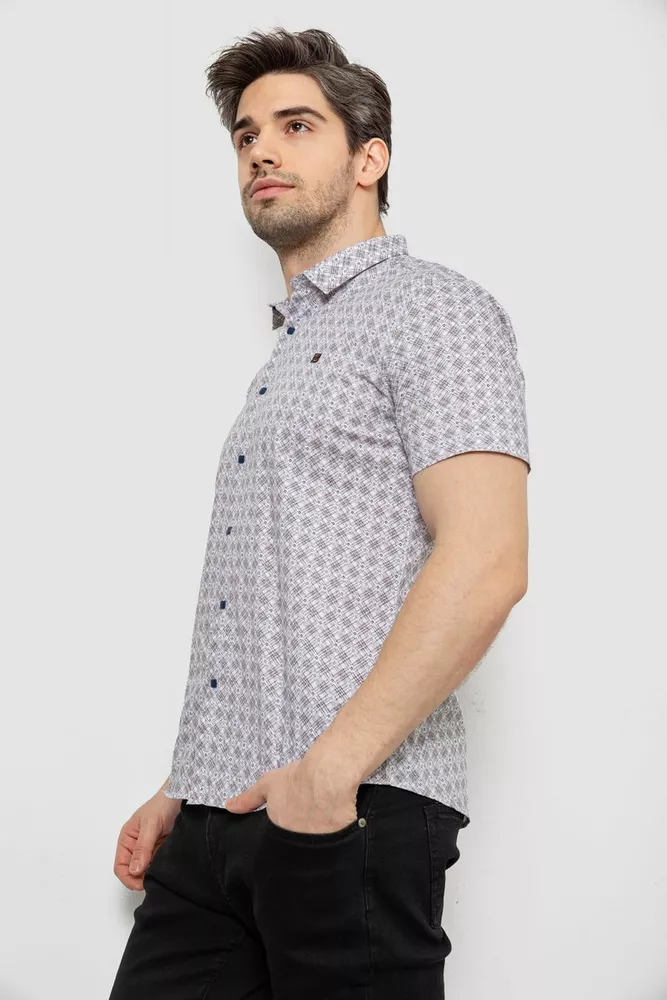 Купити Сорочка чоловіча з коротким рукавом, колір бежевий, 214R6917-15 - Фото №3