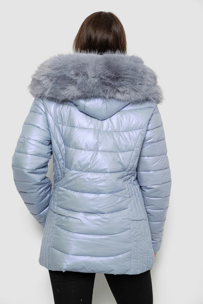 Купить Куртка женская зимняя короткая, цвет голубой, 244R23-711 - Фото №5