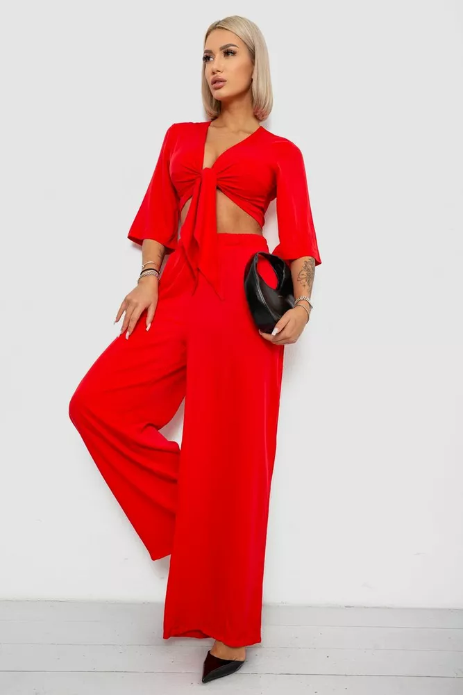 Купить Костюм женский, цвет красный, 258R270 - Фото №3