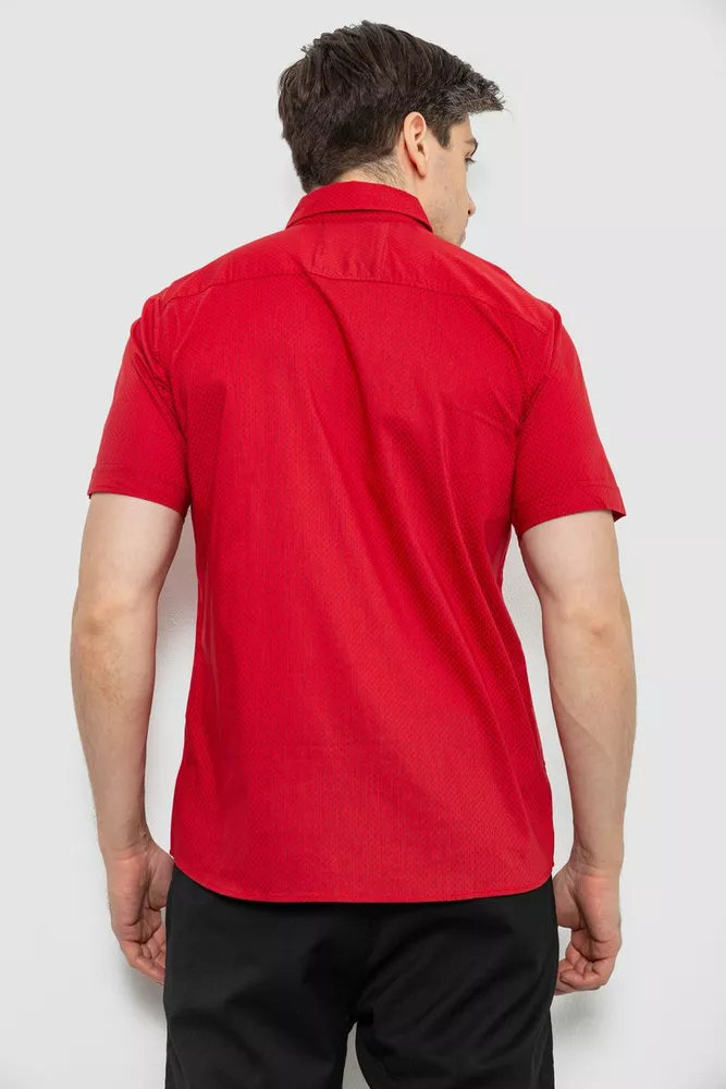 Купить Рубашка мужская с принтом, цвет красный, 186RKB103 - Фото №4
