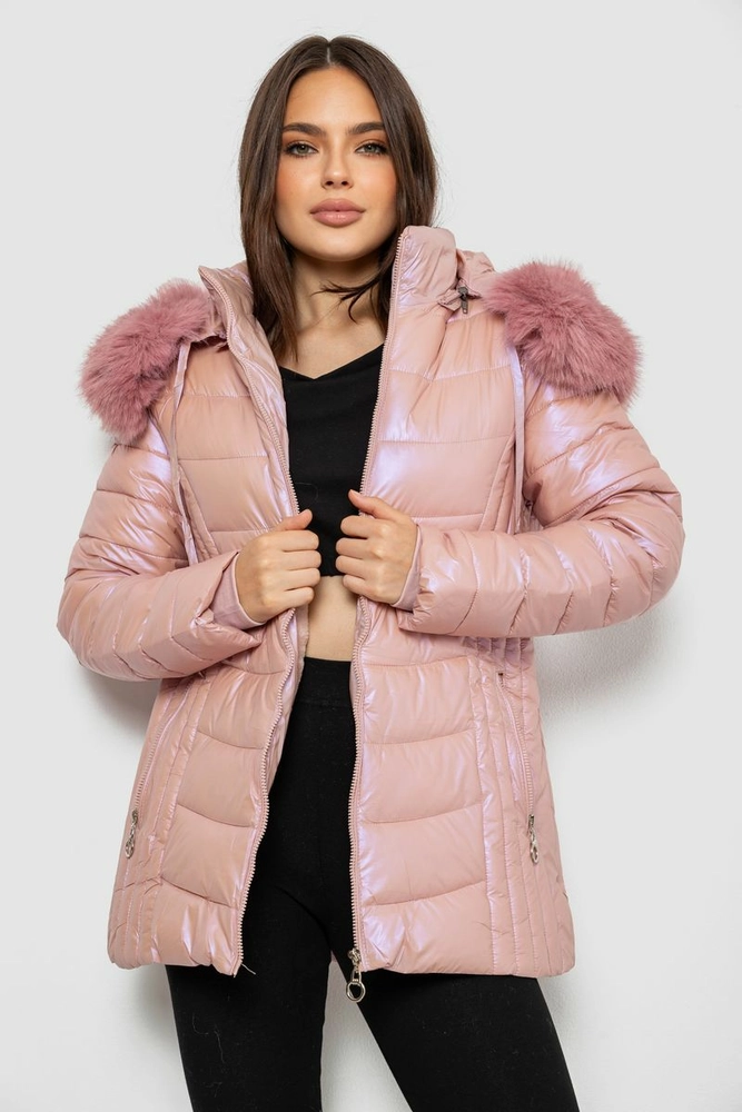 Купить Куртка женская зимняя короткая, цвет розовый, 244R23-711 - Фото №2