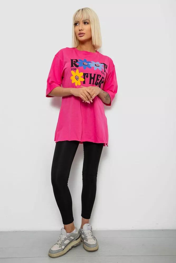 Купить Футболка женская с принтом, цвет розовый, 244R2803 - Фото №2