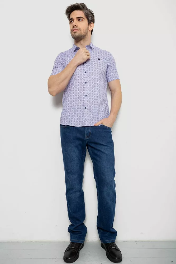 Купити Сорочка чоловіча з коротким рукавом, колір бузковий, 214R6917-15 - Фото №2