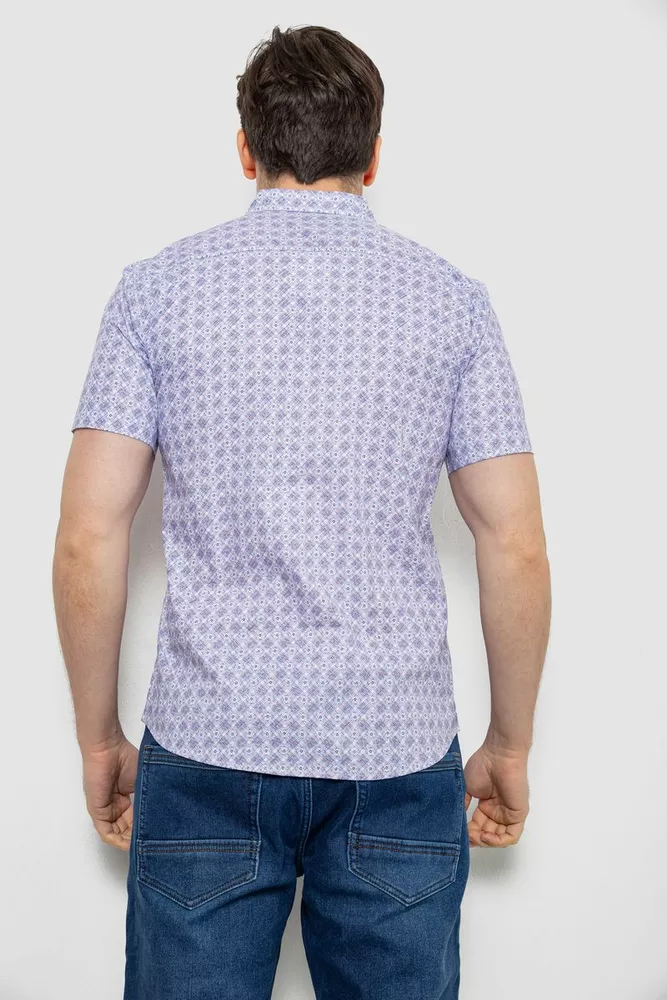 Купити Сорочка чоловіча з коротким рукавом, колір бузковий, 214R6917-15 - Фото №4
