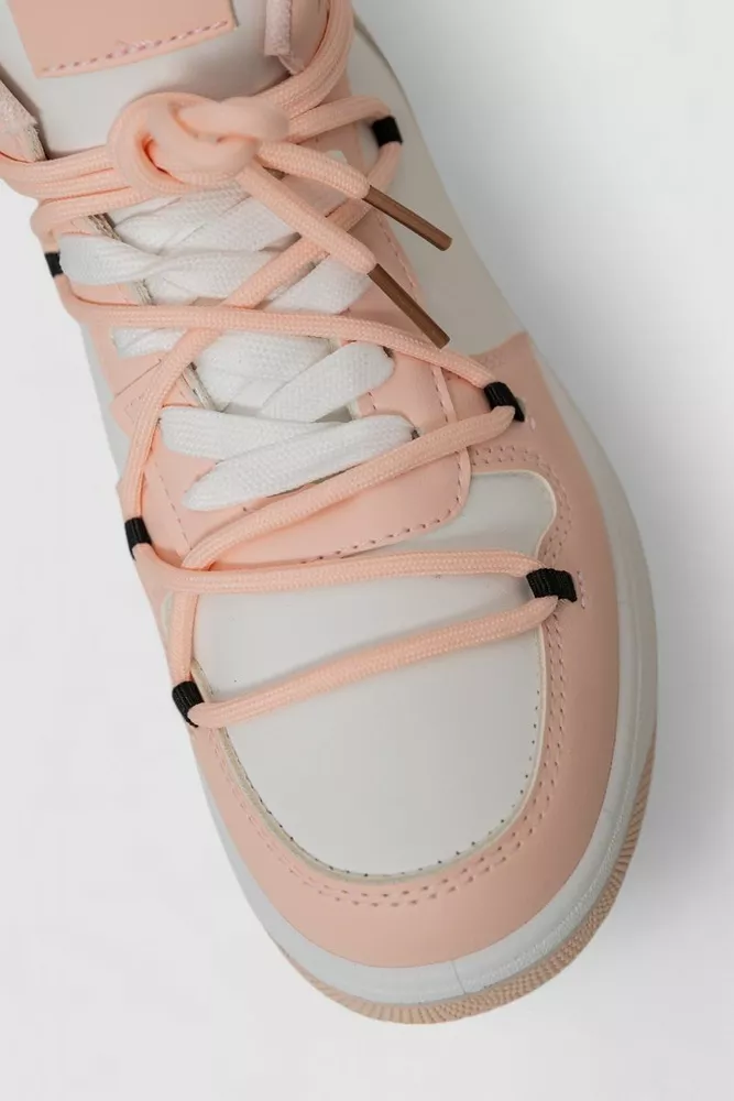 Купити Кросівки жіночі  -уцінка, колір біло-рожевий, 243R721-U-13 - Фото №2