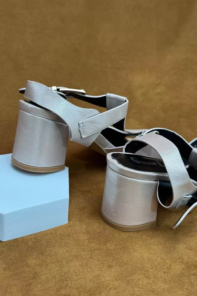 Купить Босоножки женские, цвет пудровый, 243RE243 - Фото №4