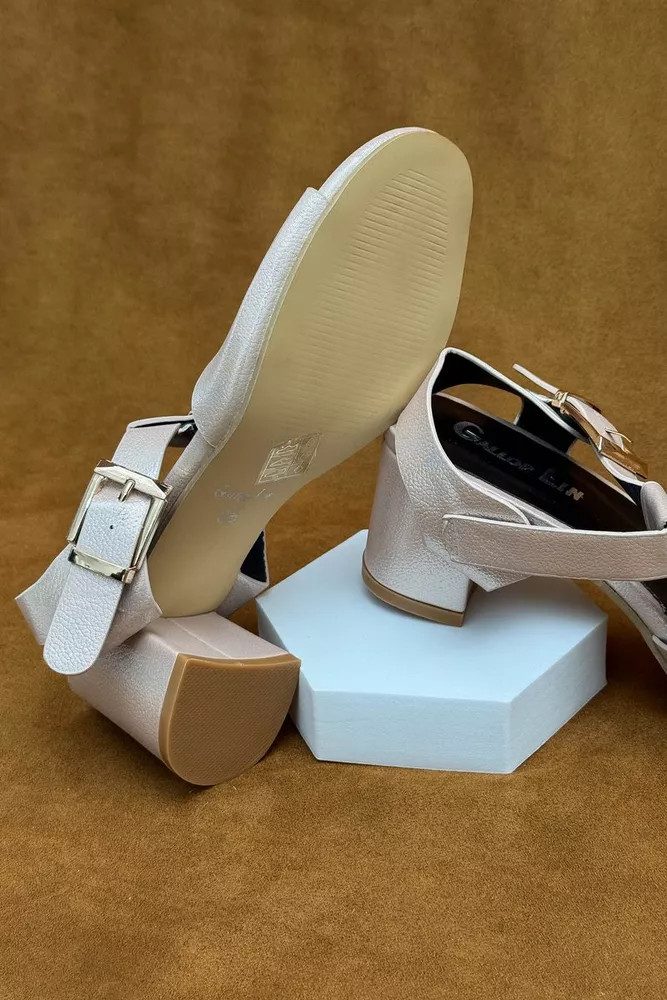 Купить Босоножки женские, цвет пудровый, 243RE243 - Фото №5