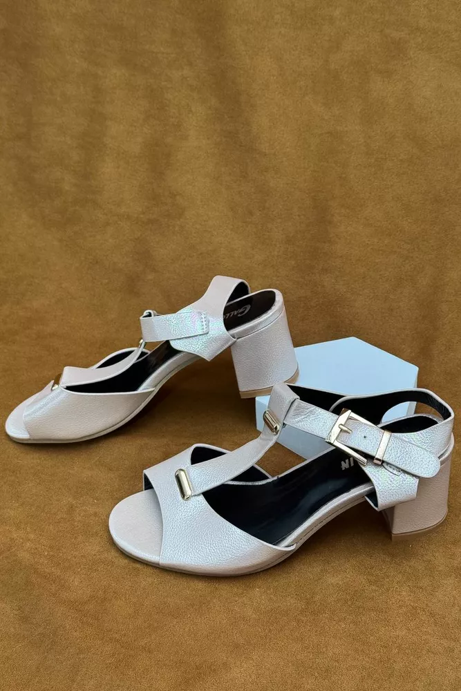 Купить Босоножки женские, цвет пудровый, 243RE243 - Фото №1