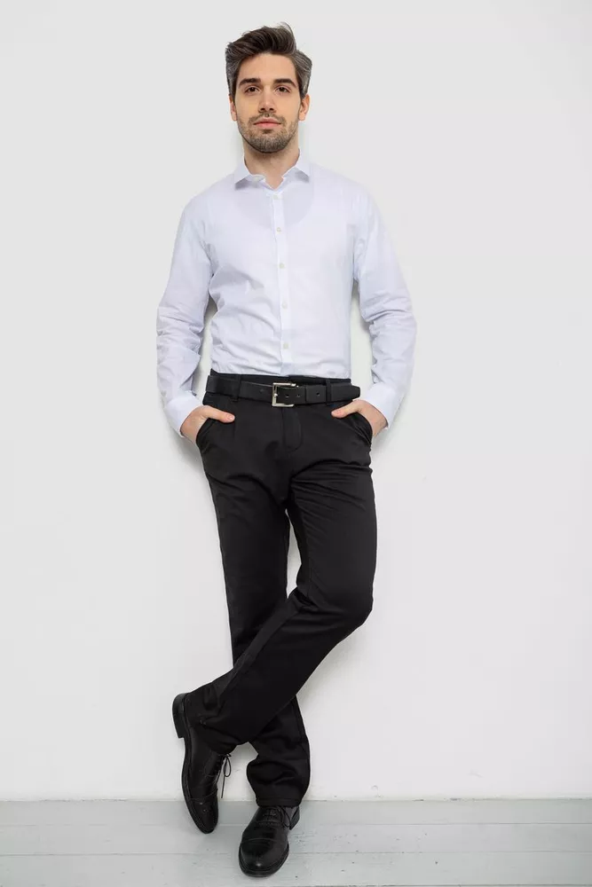 Купить Рубашка мужская однотонная, цвет белый, 186R2013 - Фото №2