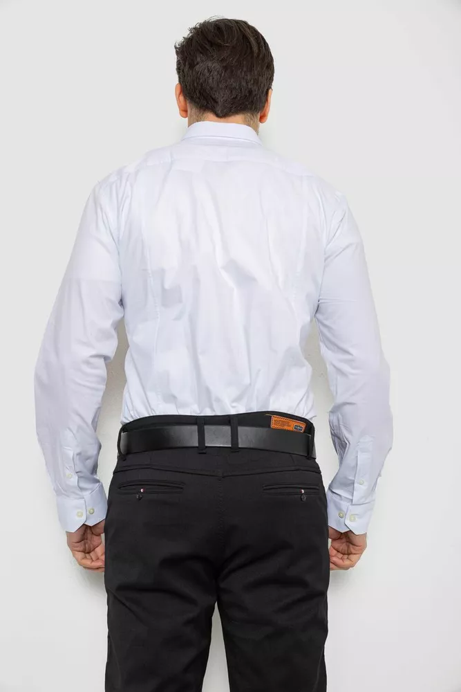 Купить Рубашка мужская однотонная, цвет белый, 186R2013 - Фото №4