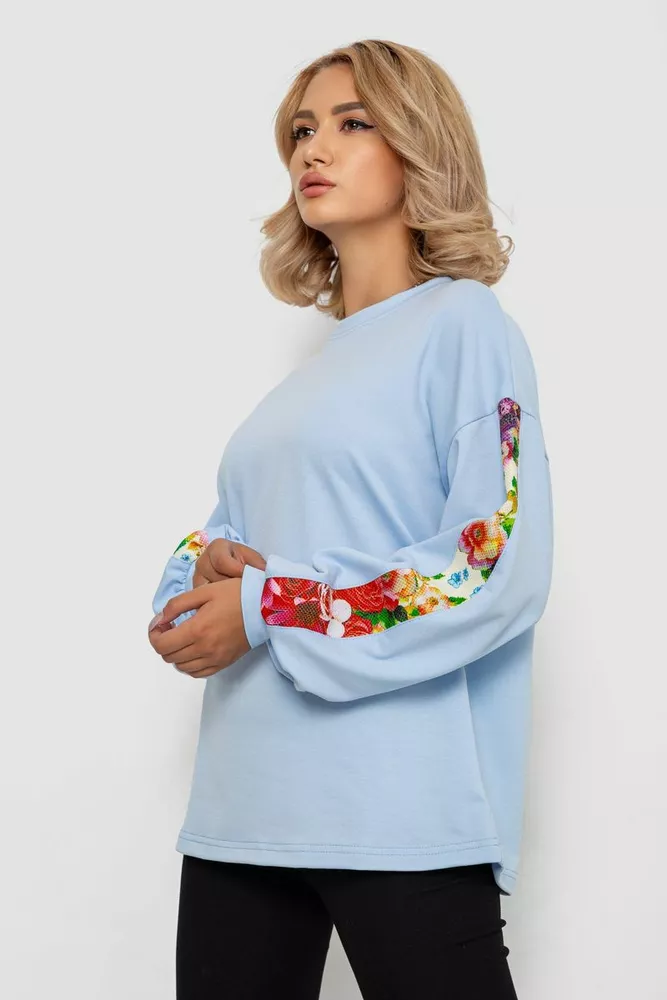 Купити Світшот жіночий, колір блакитний, 102R445-1 оптом - Фото №3