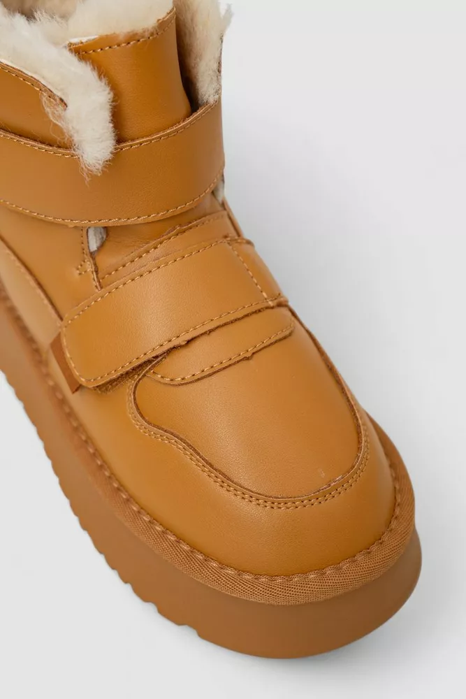 Купить Угги женские на меху  -уценка, цвет коричневый, 243RL953-U - Фото №2